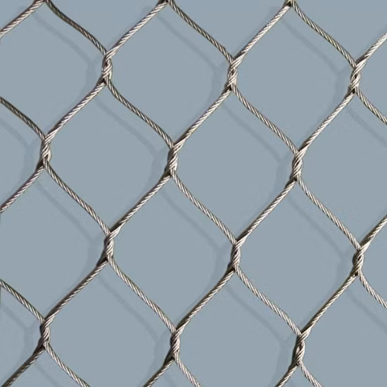 Rete di cavi flessibile per zoo di diamanti intrecciata a mano 316L X, rete di cavi per recinzione verde con virola per pareti/corrimano