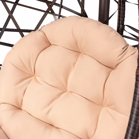 Sedia sospesa per amaca, sedia a dondolo amaca in corda intrecciata a mano per interni, esterni, casa, camera da letto, patio, terrazza, giardino